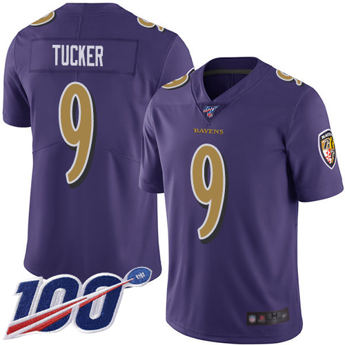 Baltimore Ravens Limited Purple Men Justin Tucker Jersey NFL Football #9 100th Season Rush Vapor Untouchable